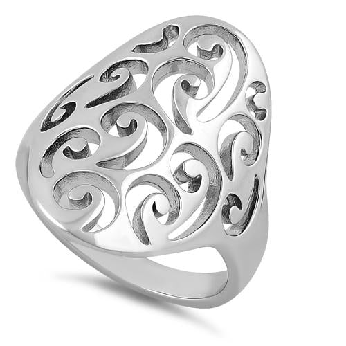 Sterling Silver Wind Swirls Ring