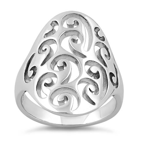 Sterling Silver Wind Swirls Ring