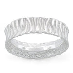 Sterling Silver Wood Design Ring