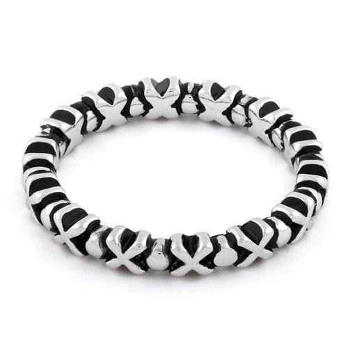 Sterling Silver X & O Stackable Ring