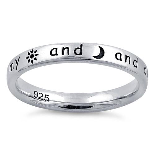 Sterling Silver "You Are My Sun And Moon And All My Stars" Ring