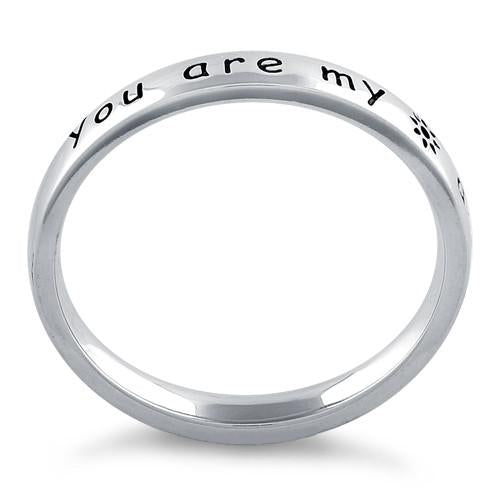 Sterling Silver "You Are My Sun And Moon And All My Stars" Ring