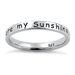 Sterling Silver "You Are My Sunshine, My Only Sunshine" Ring