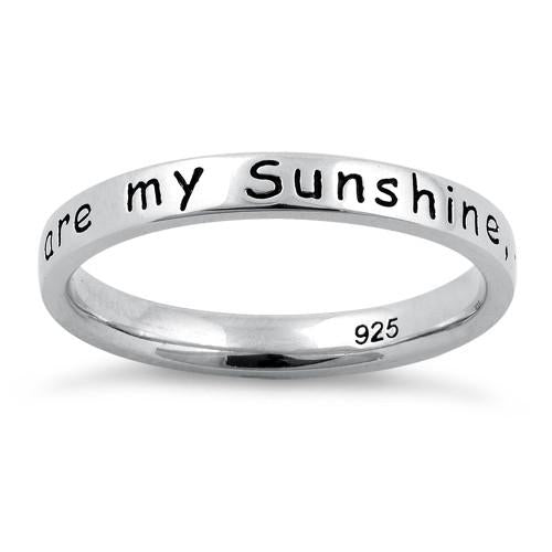 Sterling Silver "You Are My Sunshine, My Only Sunshine" Ring