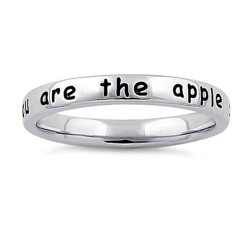 Sterling Silver "You are the apple of my eye" Ring