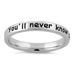 Sterling Silver "You'll never know dear how much I love you" Ring