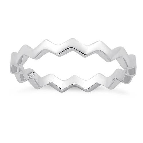 Sterling Silver Zig Zag Ring