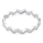 Sterling Silver Zig Zag Ring