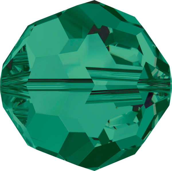 Swarovski Beads 5000 Round, 4MM, Emerald - Pack of 15