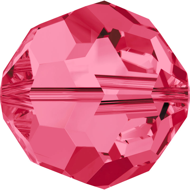 Swarovski Beads 5000 Round, 4MM, Indian Pink - Pack of 15