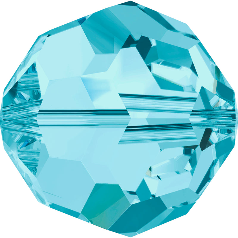 Swarovski Beads 5000 Round, 8MM, Aquamarine - Pack of 8