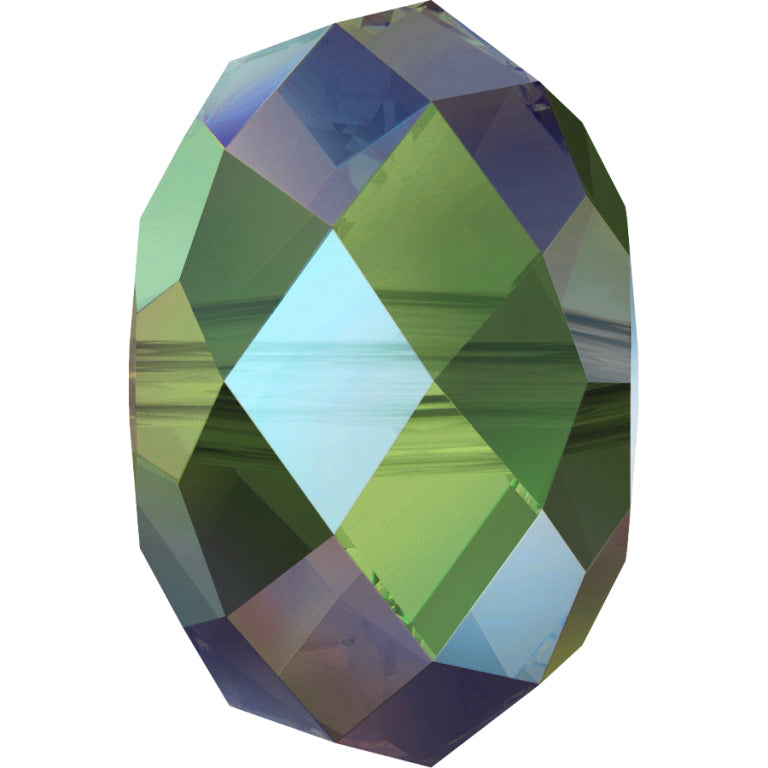 Swarovski Beads 5040 Briolette, 6MM, Crystal Iridescent Green - Pack of 10