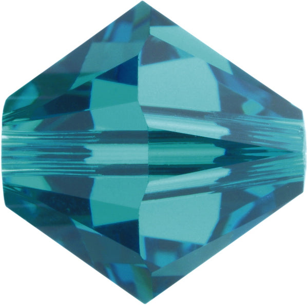 Swarovski Beads 5328 Bicone, 4MM, Blue Zircon AB - Pack of 25