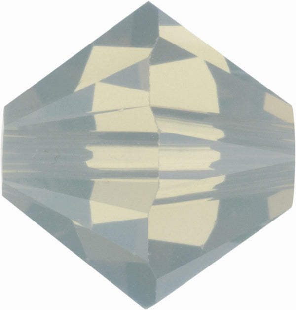 Swarovski Beads 5328 Bicone, 4MM, Light Grey Opal AB - Pack of 25