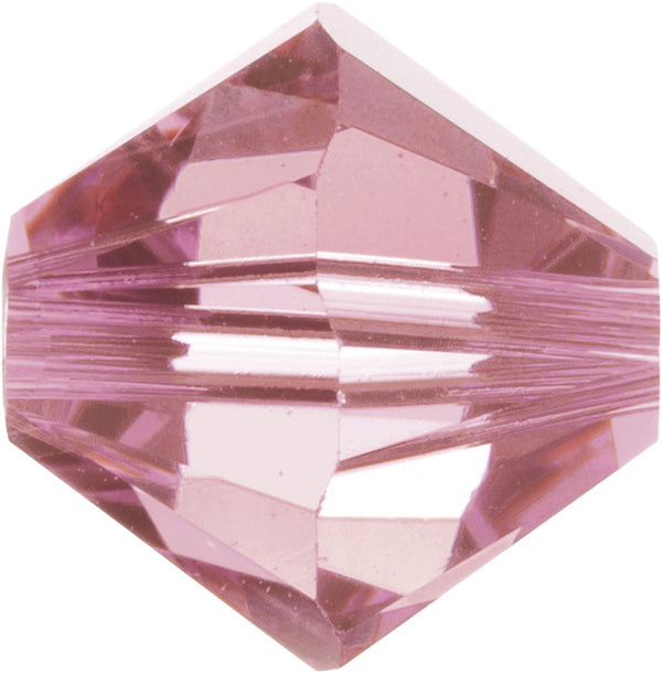 Swarovski Beads 5328 Bicone, 4MM, Light Rose - Pack of 25