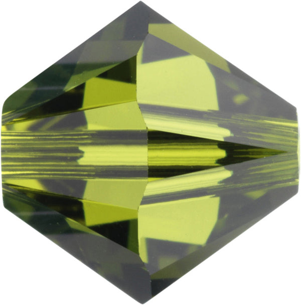 Swarovski Beads 5328 Bicone, 4MM, Olivine - Pack of 25