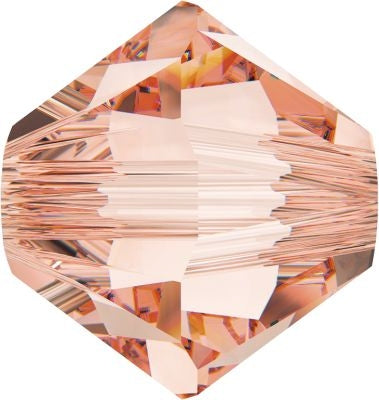 Swarovski Beads 5328 Bicone, 4MM, Rose Peach - Pack of 25