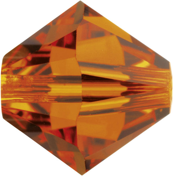 Swarovski Beads 5328 Bicone, 4MM, Tangerine - Pack of 25