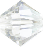 Swarovski Beads 5328 Bicone, 6MM, Crystal Moonlight - Pack of 20