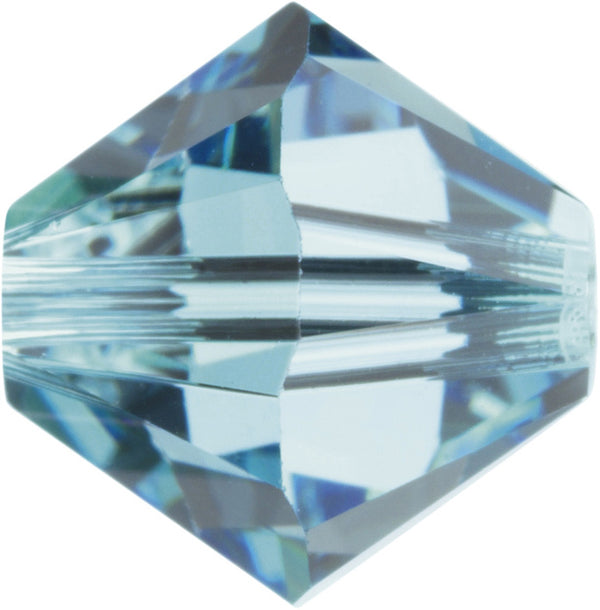 Swarovski Beads 5328 Bicone, 8MM, Aquamarine - Pack of 10