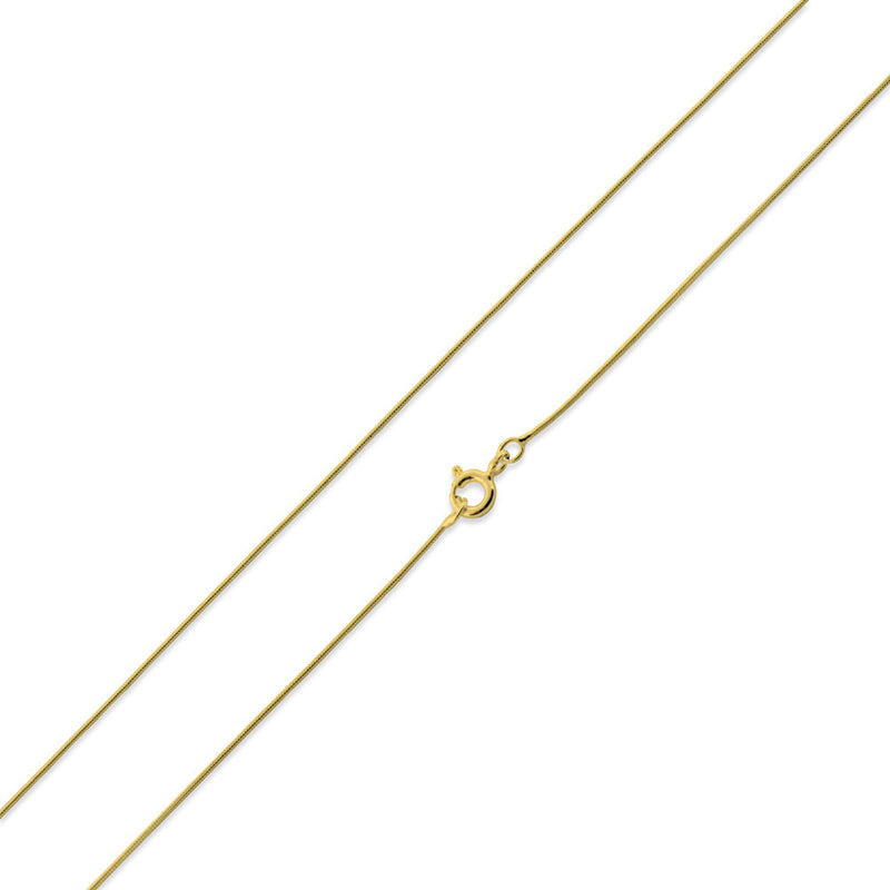 14K Gold Plated Sterling Silver Snake Chain 0.7MM