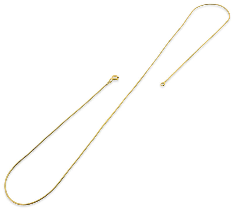 14K Gold Plated Sterling Silver Snake Chain 0.7MM